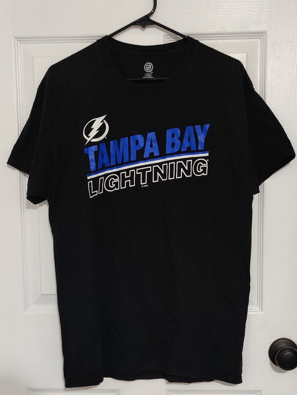 NHL Black Tampa Bay Lightning Crewneck Tee
